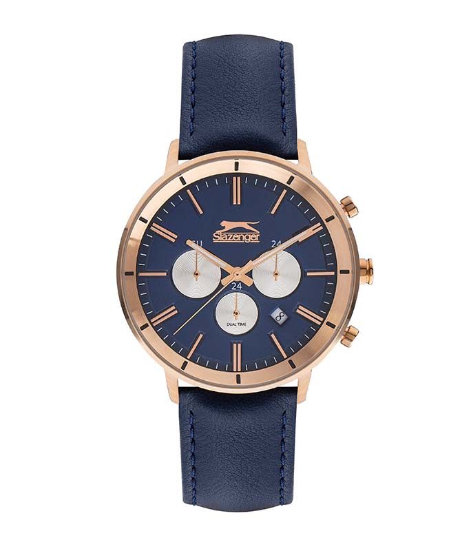 SLAZENGER Gents Blue Leather Strap SL.09.6347.2.01 SLAZENGER